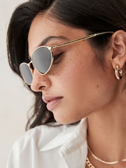 Ray-Ban Gold Tone Rb3734 Irregular Sunglasses - Image 2 of 8