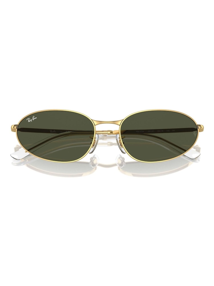 Ray-Ban Gold Tone Rb3734 Irregular Sunglasses - Image 8 of 8