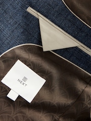 Blue Slim Fit Brushed Check Suit Jacket - Image 9 of 10
