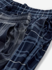 Black/Navy Blue Check Jersey 100% Cotton Pyjama Bottoms 2 Pack - Image 9 of 9