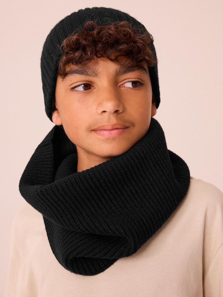 Black Knitted Snood (1-16yrs) - Image 1 of 5