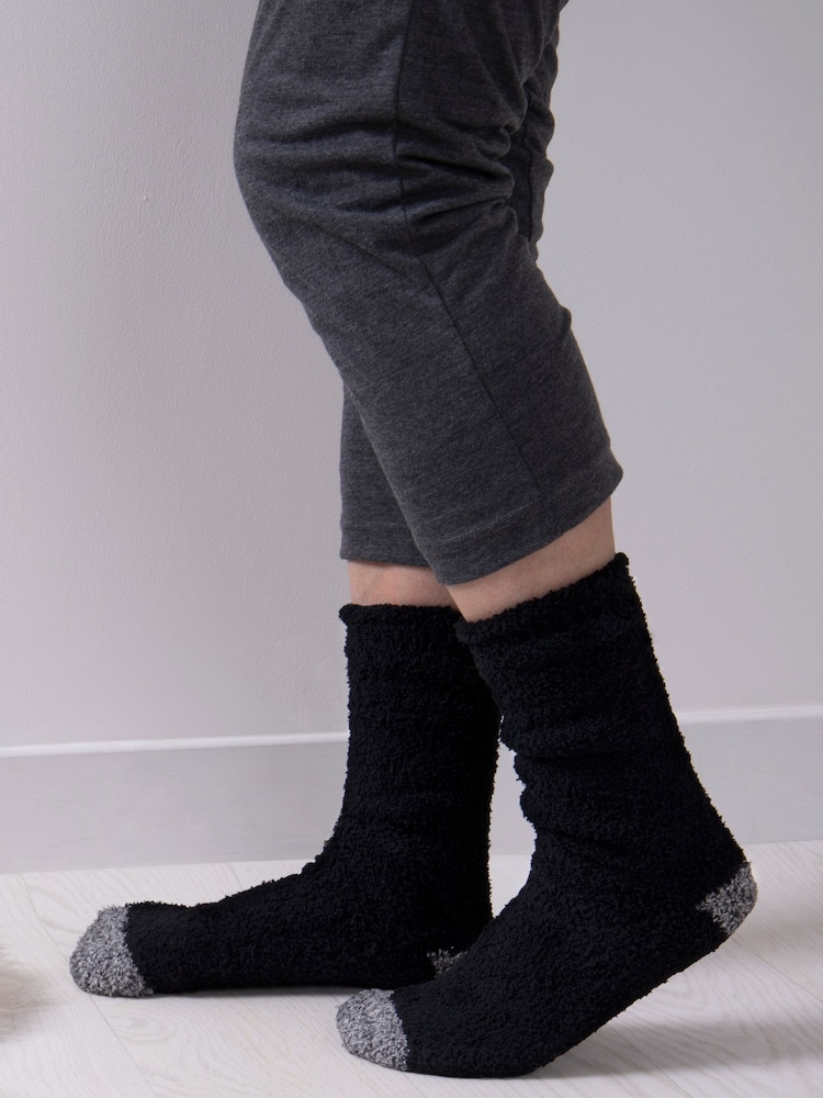 Totes Black Mens Supersoft Twin Pack Socks - Image 4 of 4