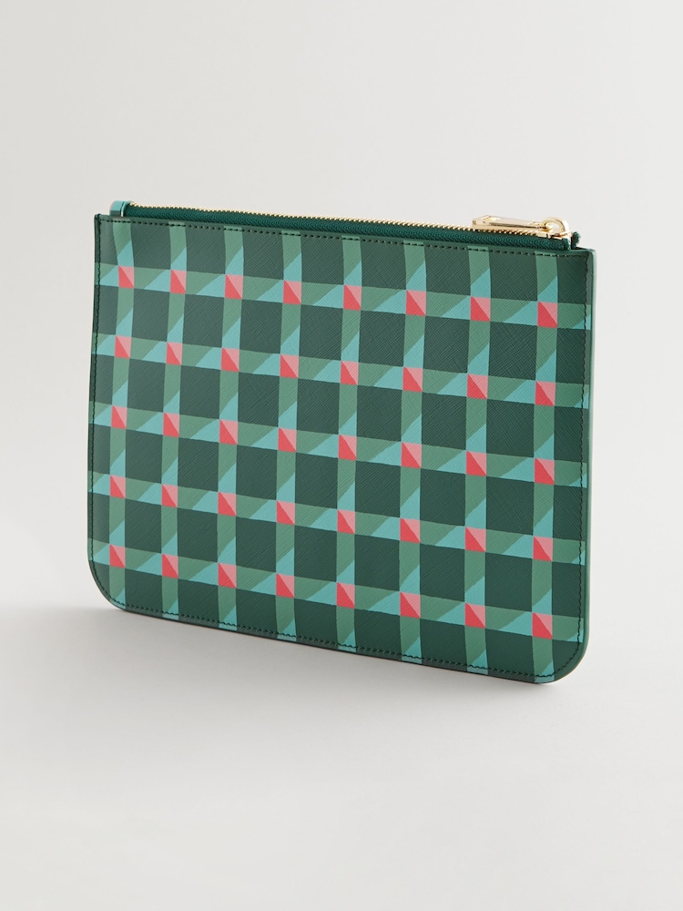 Cath Kidston Green Check Pouch - Image 2 of 5