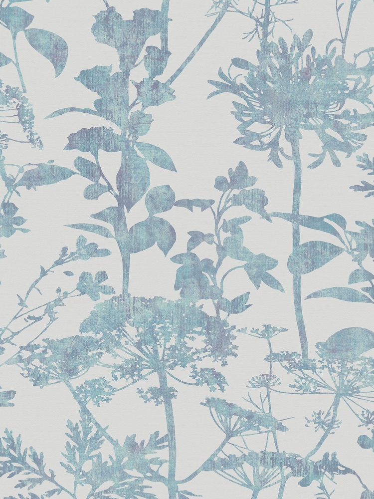 Graham & Brown Blue Esther Breathe Wallpaper Sample - Image 2 of 3