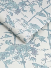 Graham & Brown Blue Esther Breathe Wallpaper Sample - Image 3 of 3
