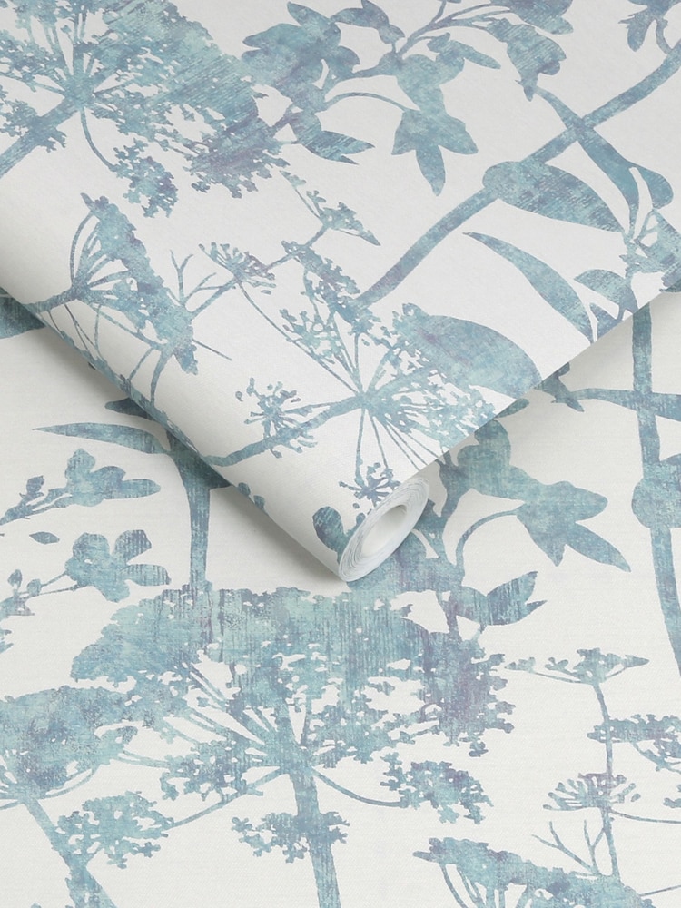 Graham & Brown Blue Esther Breathe Wallpaper Sample - Image 3 of 3