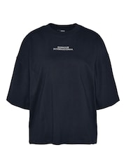 Barbour® International Oversized 100% Cotton Francheca Logo T-Shirt - Image 6 of 6