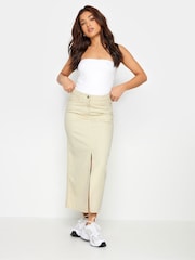 PixieGirl Petite Natural Denim Maxi 100% Cotton Skirt - Image 2 of 5