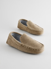Neutral Textured Moccasin Slippers - Image 1 of 6