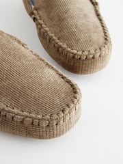 Neutral Textured Moccasin Slippers - Image 6 of 6
