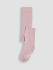 JoJo Maman Bébé Pink Body 3 Piece Embroidered Muslin And Tights Set - Image 4 of 5