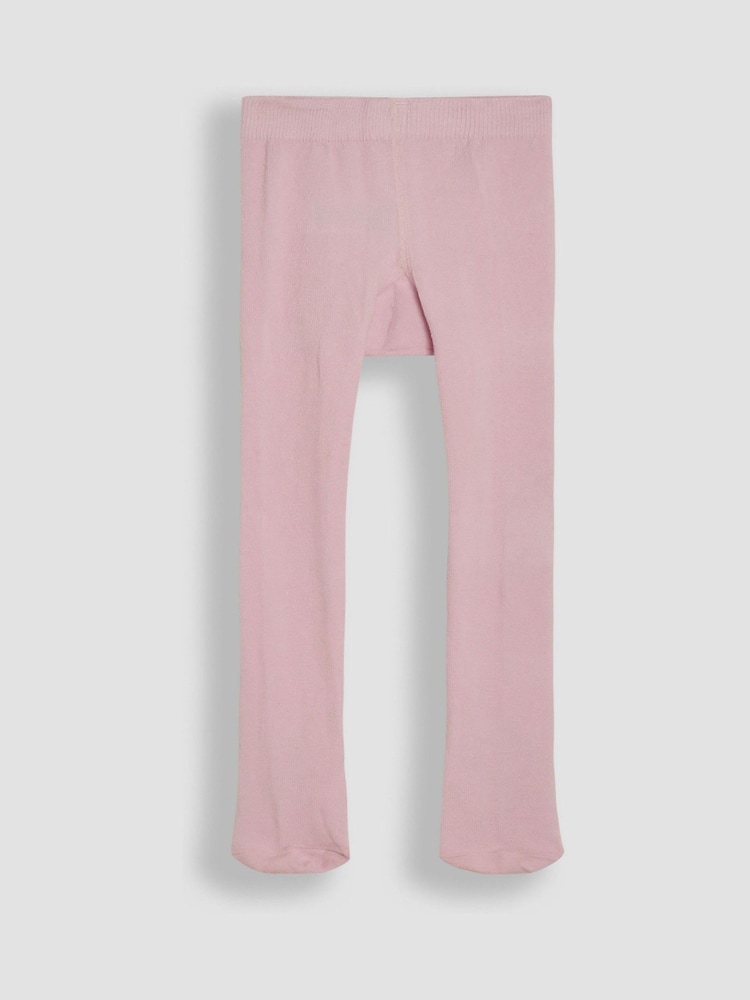 JoJo Maman Bébé Pink Body 3 Piece Embroidered Muslin And Tights Set - Image 5 of 5