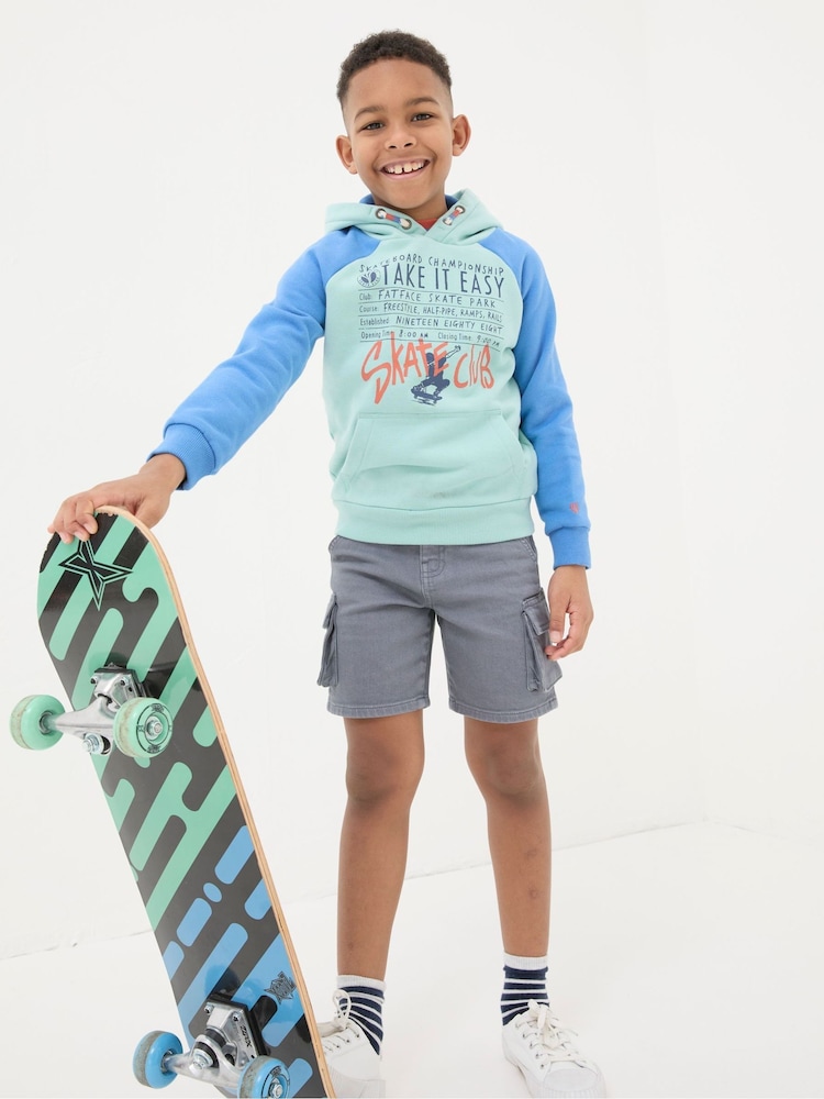 FatFace Green Skate Graphic Popover Hoodie - Image 1 of 5 FatFace Green Skate Graphic Popover Hoodie - Image 1 of 5