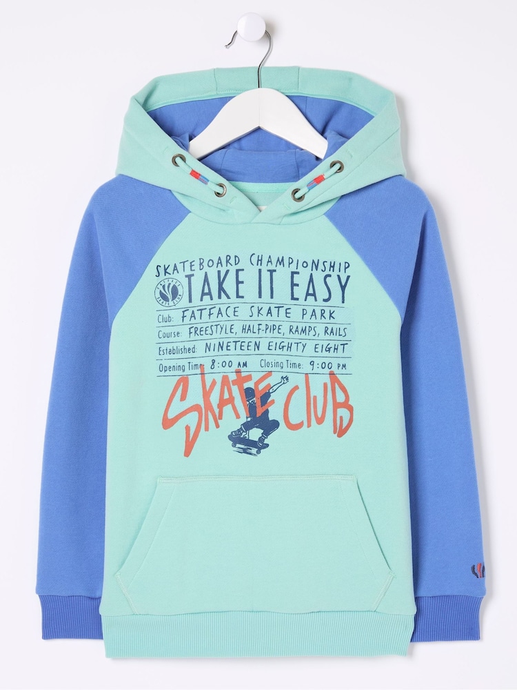 FatFace Green Skate Graphic Popover Hoodie - Image 5 of 5 FatFace Green Skate Graphic Popover Hoodie - Image 5 of 5