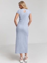 Simply Be Blue Textured Jersey Column Dress - Image 2 of 4