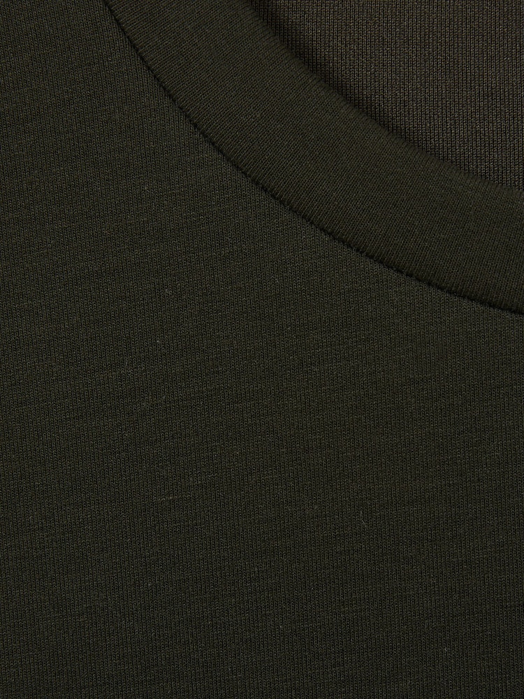 Reiss Deep Forest Bradley Interlock Jersey Crew Neck T-Shirt - Image 5 of 5