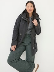 FatFace Tiegan Black Waterproof Coat - Image 2 of 6