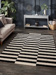 Laurence Llewelyn-Bowen Black/White Dolce Vita Woven Rug - Image 1 of 6