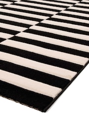 Laurence Llewelyn-Bowen Black/White Dolce Vita Woven Rug - Image 5 of 6