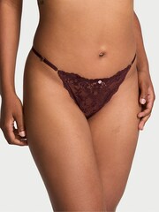 Victoria's Secret Burgundy Purple Lace Bikini Knickers - Image 1 of 1