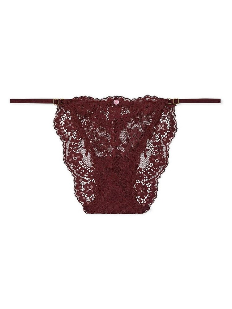 Victoria's Secret Burgundy Purple Lace Bikini Knickers - Image 4 of 4