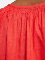 Jigsaw Pink 100% Linen Smocked T-Shirt Dress - Image 3 of 6
