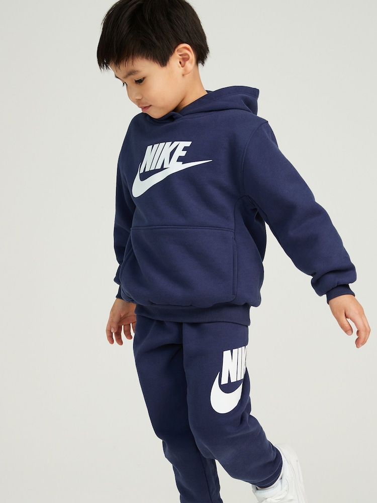 Marineblauw - Nike Club fleece trainingspak voor zuigelingen - Image 1 of 1