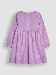 JoJo Maman Bébé Lilac Purple Spot Dress - Image 2 of 3
