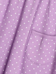 JoJo Maman Bébé Lilac Purple Spot Dress - Image 3 of 3