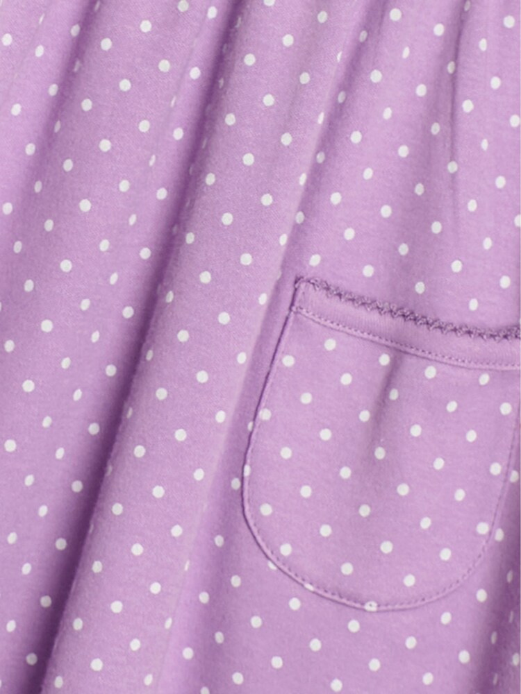 JoJo Maman Bébé Lilac Purple Spot Dress - Image 3 of 3