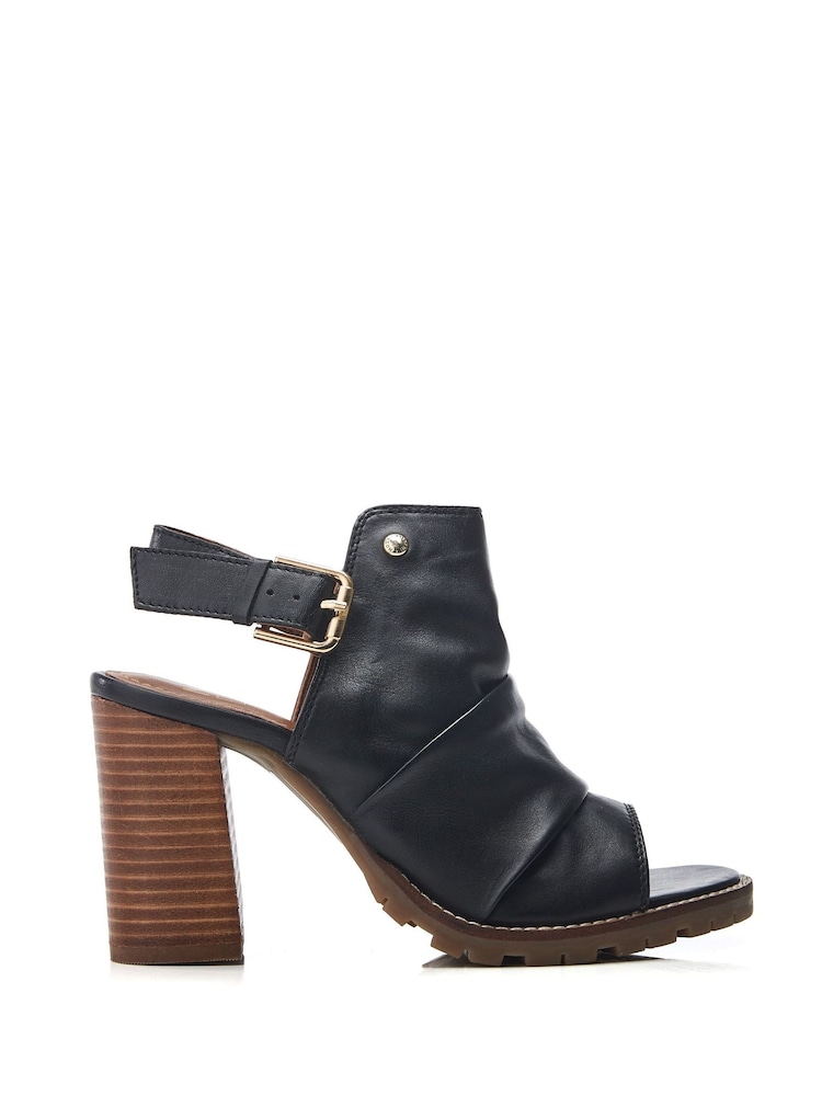 Moda In Pelle Mirianne Rouched High Vamp Block Heels - Image 1 of 4