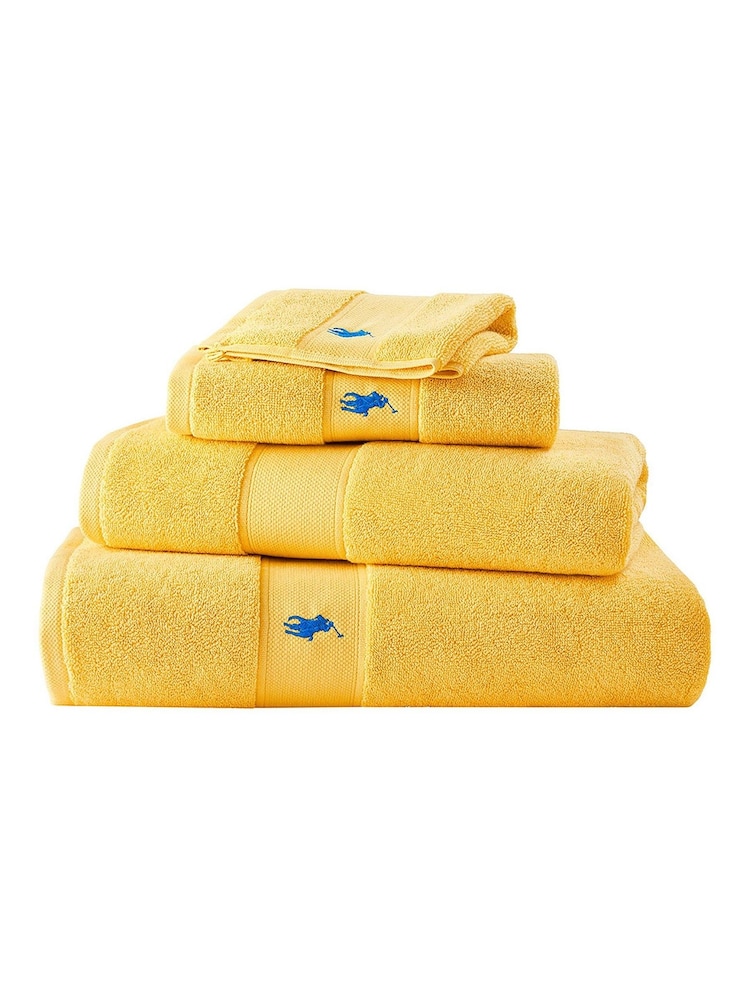 Ralph Lauren Yellow Polo Player Towel - Image 1 of 4 Ralph Lauren Yellow Polo Player Towel - Image 1 of 4
