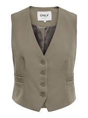 ONLY Brown Tailored Waistcoat - Image 6 of 7