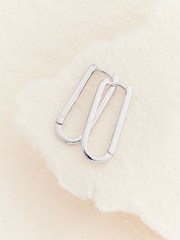 Sterling Silver Oval Hoop Earrings - Image 5 of 10