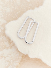 Sterling Silver Oval Hoop Earrings - Image 7 of 10