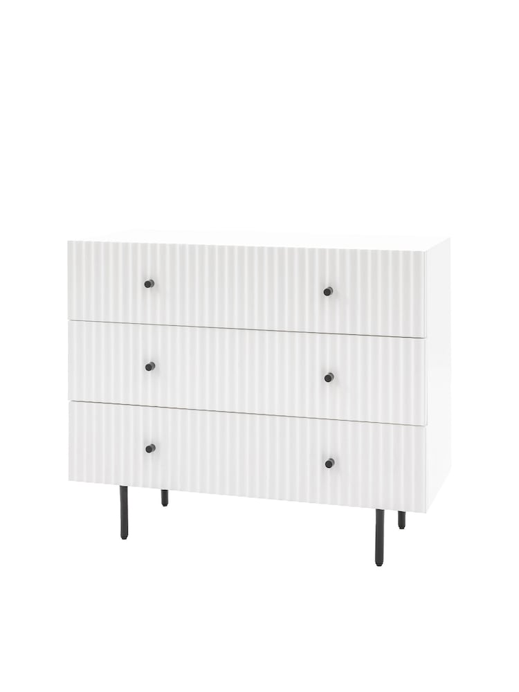 Gallery Home White Tetouan 3 Drawer Chest - Image 6 of 6