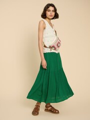 White Stuff Green Phoebe Maxi Skirt - Image 1 of 1