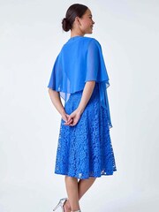 Roman Blue Chiffon Drape Cover-Up - Image 3 of 5