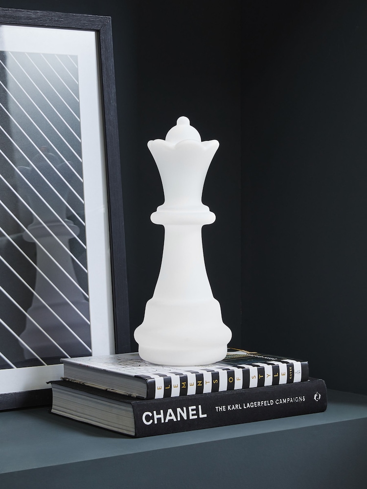 White Queen Chess Piece Feature Light - Image 1 of 5