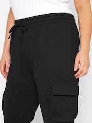 Yours Curve Black Cargo Joggers - Image 3 of 5