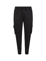 Yours Curve Black Cargo Joggers - Image 4 of 5