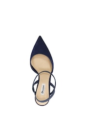 Dune London Blue Wide Fit Classical Elasticated Open Courts - Image 5 of 6