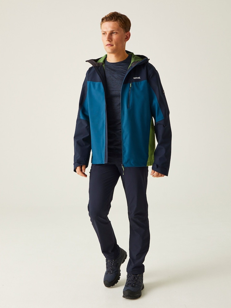 Regatta Blue Birchdale Waterproof Hooded Jacket - Image 3 of 9