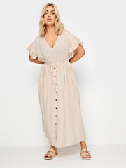 Yours Curve Stone Brown Boho Maxi Dress - Image 3 of 7
