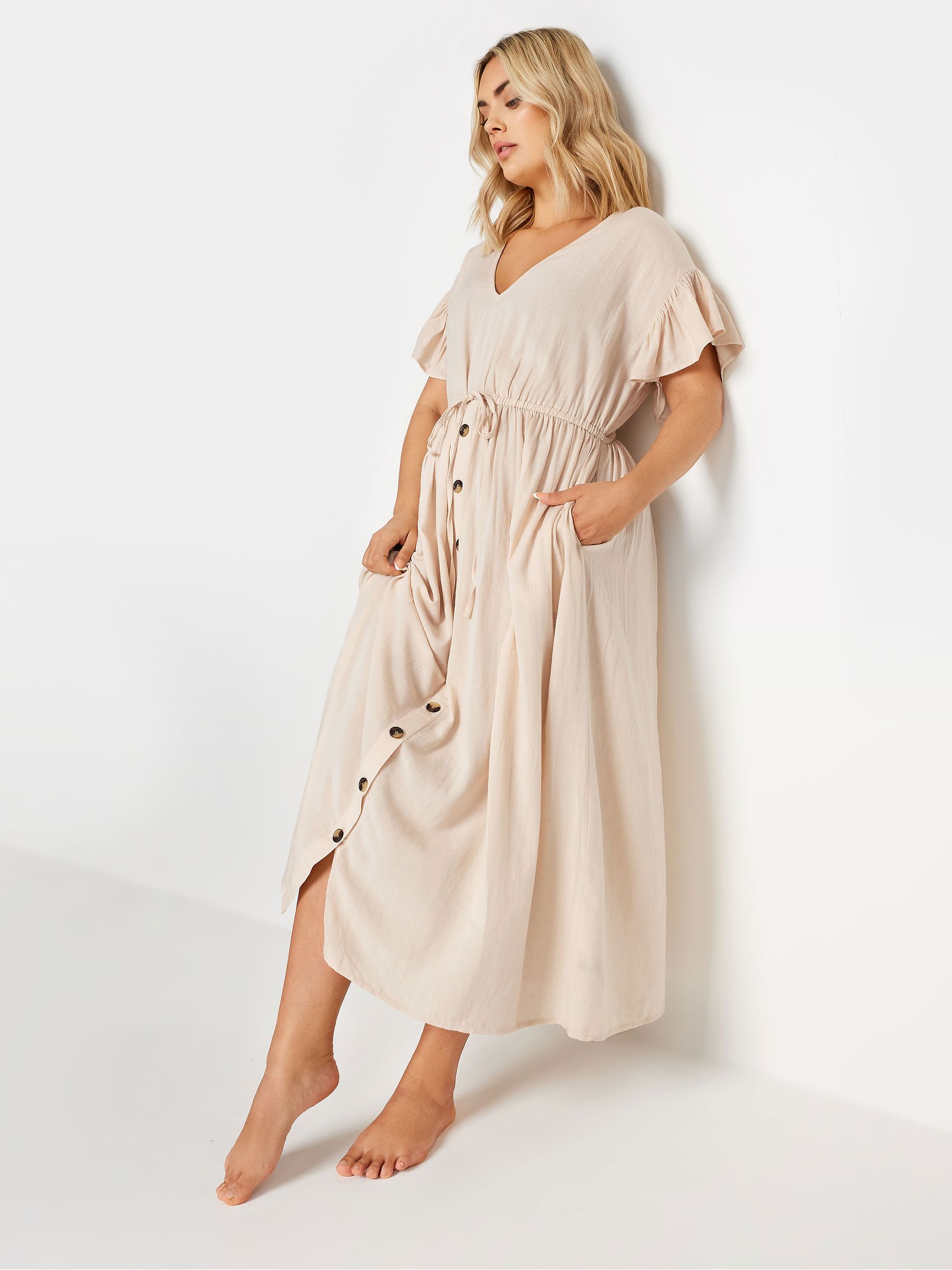 Buy Yours Curve Stone Brown Boho Maxi Dress from Next USA