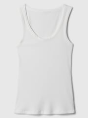 Gap White Soft Ribbed Sleeveless Vest Top - Image 5 of 5