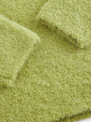 Green Olive Premium V-Neck Boucle Knitted Jumper with Wool - Image 7 of 7