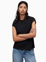 AllSaints Black Esme T-Shirt - Image 4 of 6