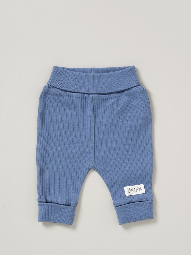 Homegrown Blue 3-Piece Bodysuit Joggers And Reversible Bib Outfit Set - Image 4 of 5