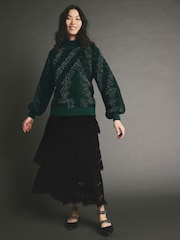 Green Animal Knitted Christmas Jumper - Image 5 of 8